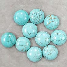 12MM ROUND CABOCHON STABILIZED TURQUOISE(10PCS/BAG)